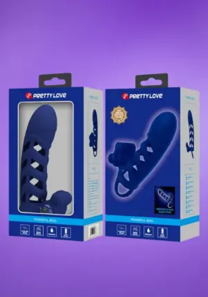 Pretty Love Altaf - Vibrációs péniszköpeny ( kék)