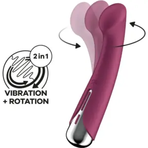 Satisfyer Spinning G-Spot 1 - Forgó fejes G-pont vibrátor rotátoros (piros) - Image 2