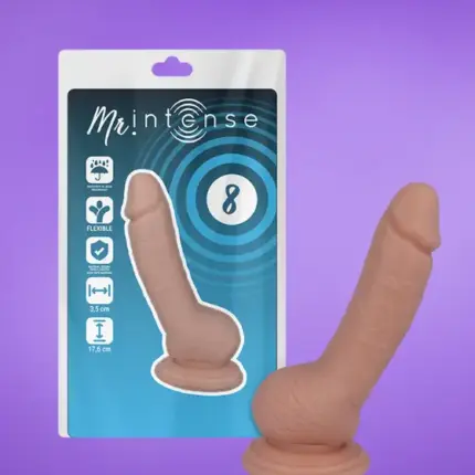Mr Intense 8" - Realisztikus dildó tapadó koronggal (17,6 cm)