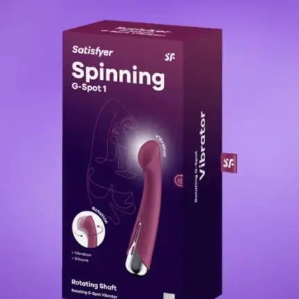 Satisfyer Spinning G-Spot 1 - Forgó fejes G-pont vibrátor rotátoros (piros)