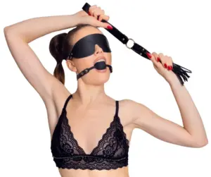 Bad Kitty - bondage szett táskában - 7 részes (fekete-arany) - Image 6