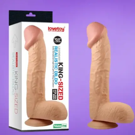 Lovetoy King Size - Realisztikus dildó tapadókoronggal (26,5 cm)