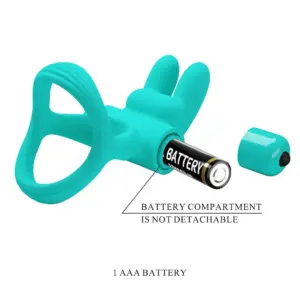 Pretty Love Dante - Nyuszis péniszgyűrű herepánttal (zöld) - Image 4