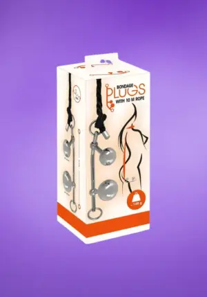 You2Toys Bondage - Anál plug (149g) + BDSM kötél (10m)