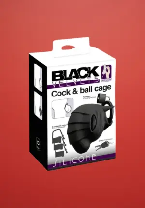 Black Velvet - pénisz- és hereketrec (fekete)