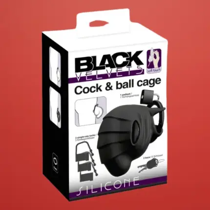 Black Velvet - pénisz- és hereketrec (fekete)