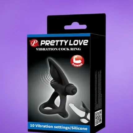 Pretty Love - Rezgős péniszgyűrű herepánttal