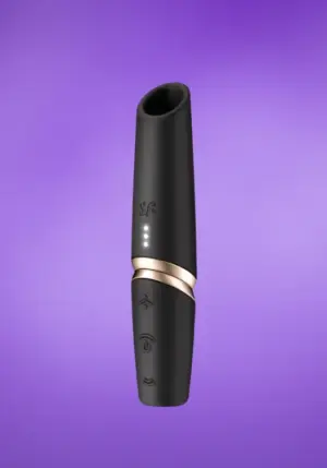 Satisfyer Perfect Kiss Wave - Akkus rúzsvibrátor (fekete-arany)