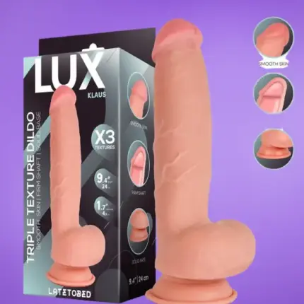 Lux Klaus - Háromszoros sűrűségű dildó herékkel (24cm)