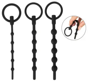 Penis Plug - Szilikon dilátor szett (fekete) - Image 2