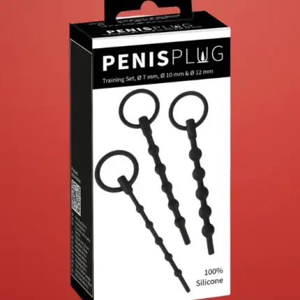 Penis Plug - Szilikon dilátor szett (fekete)