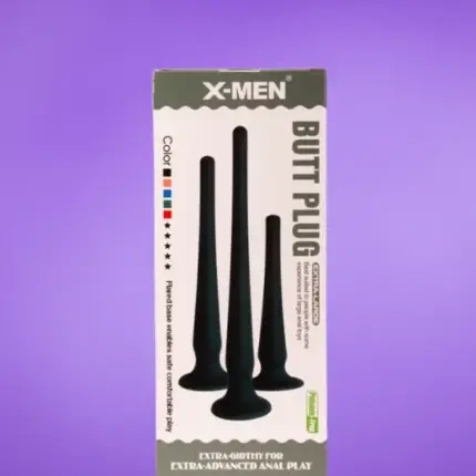 X-Men -Tapadókorongos anál dildó (fekete)