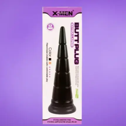 X-Men - Kúpos anál dildó (fekete)