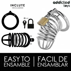 Addicted Toys - Fém péniszketrec lakattal (S méret) - Image 4