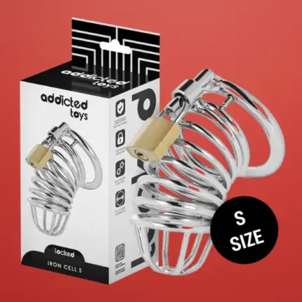 Addicted Toys - Fém péniszketrec lakattal (S méret)