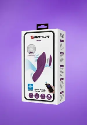 Pretty Love Mane - App-os bugyivibrátor (lila)