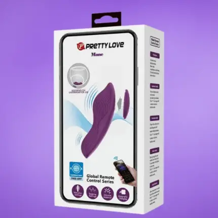 Pretty Love Mane - App-os bugyivibrátor (lila)