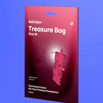 Satisfyer Treasure Bag M - diszkrét tároló táska - közepes (pink)