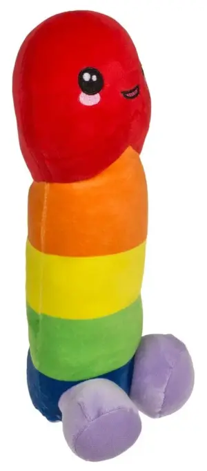 Plüss pénisz - 30 cm (szivárvány) - Image 2
