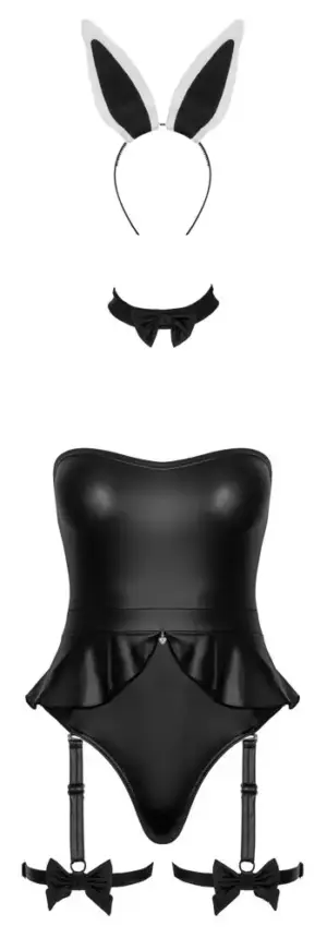 Cottelli - Nyuszilány jelmez fényes anyagból (3 részes) M - Image 4