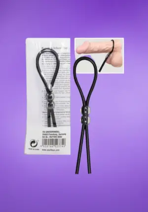 You2Toys - Állítható, gyöngyös péniszgyűrű (fekete)