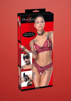 Bad Kitty - bondage szett - 6 részes (fekete)