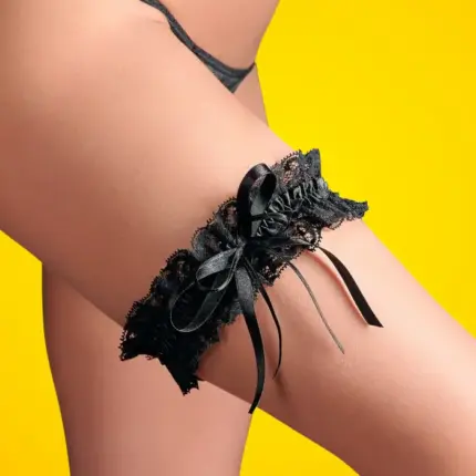 Cottelli - Csipke harisnyakötő - fekete (S-L)