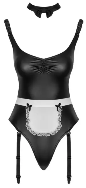 Cottelli - Szobalány készlet, body fényes anyagból S - Image 4