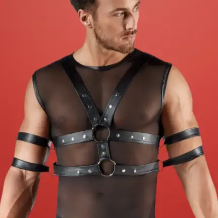 Svenjoyment Bondage - Ujjatlan necc póló, karpánttal L