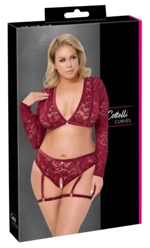 Cotteli Plus Size - Csipkés fehérnemű szett XL - Image 4
