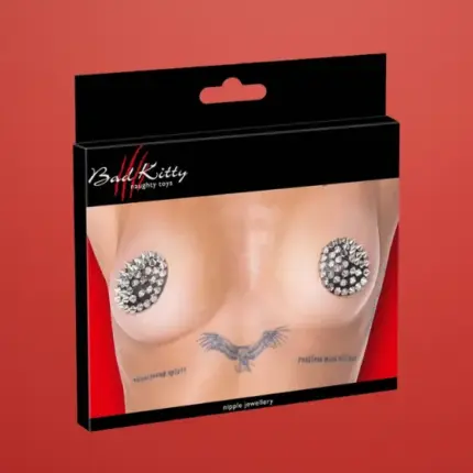 Bad Kitty - szegecses bimbómatrica (fekete)