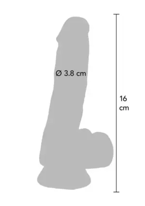 Toyjoy Get Real - Zselés dildó (16 cm) - átlátszó - Image 3