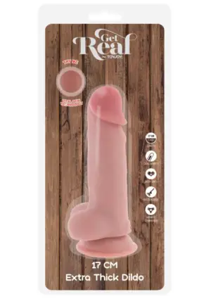 Toyjoy Deluxe - Dupla sűrűségű tapadókorongos dildó (17 cm) - Image 4