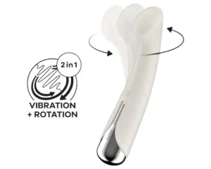 Satisfyer Spinning G-Spot 1 - forgó fejes G-pont vibrátor (bézs) - Image 2