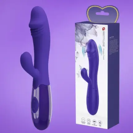 Pretty Love Snappy Youth - Kétmotoros, akkumulátoros vibrátor (lila)