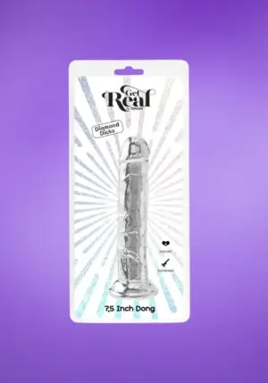 Toyjoy Get Real - Zselés tapadókorongos dildó (19 cm) - átlátszó