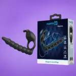 Party Up Marcus - Vibrációs péniszgyűrű análdildóval (fekete)