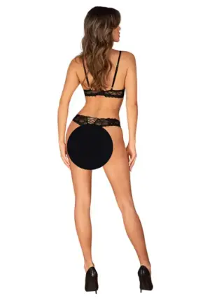 Obsessive Serafia - Nyitott mellű kétrészes csipkés szett - Image 4