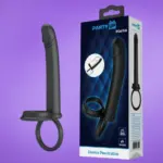 Party Up Martin - Péniszgyűrű análdildóval (fekete)