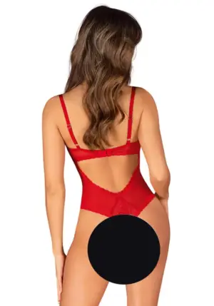 Obsessive Chilisa - Csipkés body (piros) - Image 2