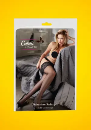 Cottelli - combfix 15cm széles csipkés (fekete) S