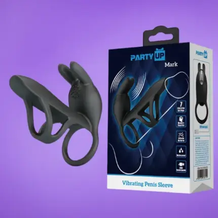 Pary Up Mark - Akkus vibárciós péniszgyűrű (fekete)