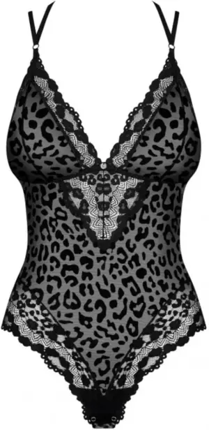 Obsessive Guilly - Fekete csipke body S/M - Image 3