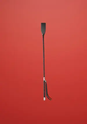 Latetobed Bdsm Line - Klasszikus lovagló pálca ezüst részletekkel (60cm)