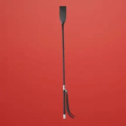 Latetobed Bdsm Line - Klasszikus lovagló pálca ezüst részletekkel (60cm)