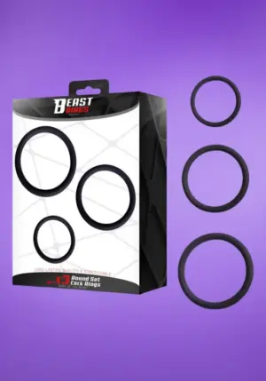 Beas Rings - 3 részes szilikon péniszgyűrű készlet