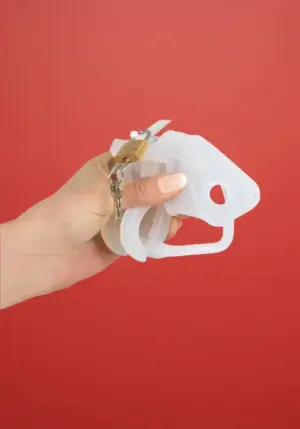 You2Toys - Peniscage - szilikon péniszketrec (fehér)