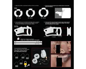 You2Toys - Peniscage - szilikon péniszketrec (fehér) - Image 4