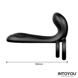 Intoyou Synkox - Vibrációs péniszgyűrű (fekete) - Image 4
