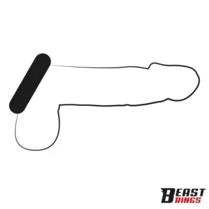 Beast Rings Tyre - Péniszgyűrű (fekete) - 28mm - Image 3